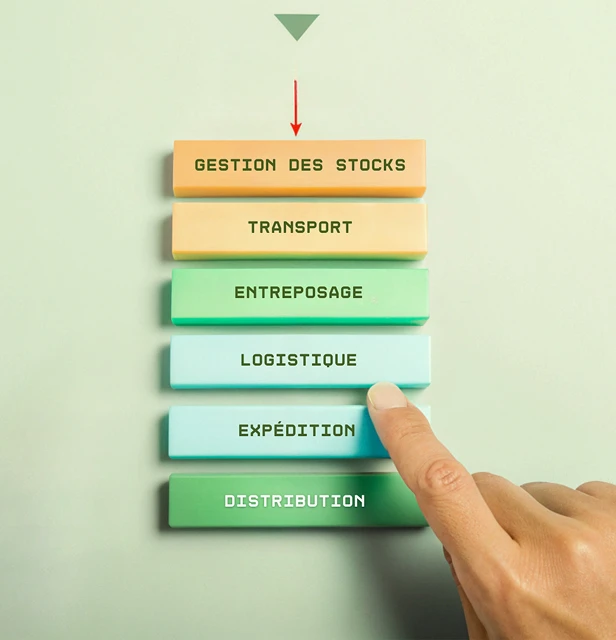 Représentation visuelle des composants de la chaîne logistique audités pour une optimisation personnalisée